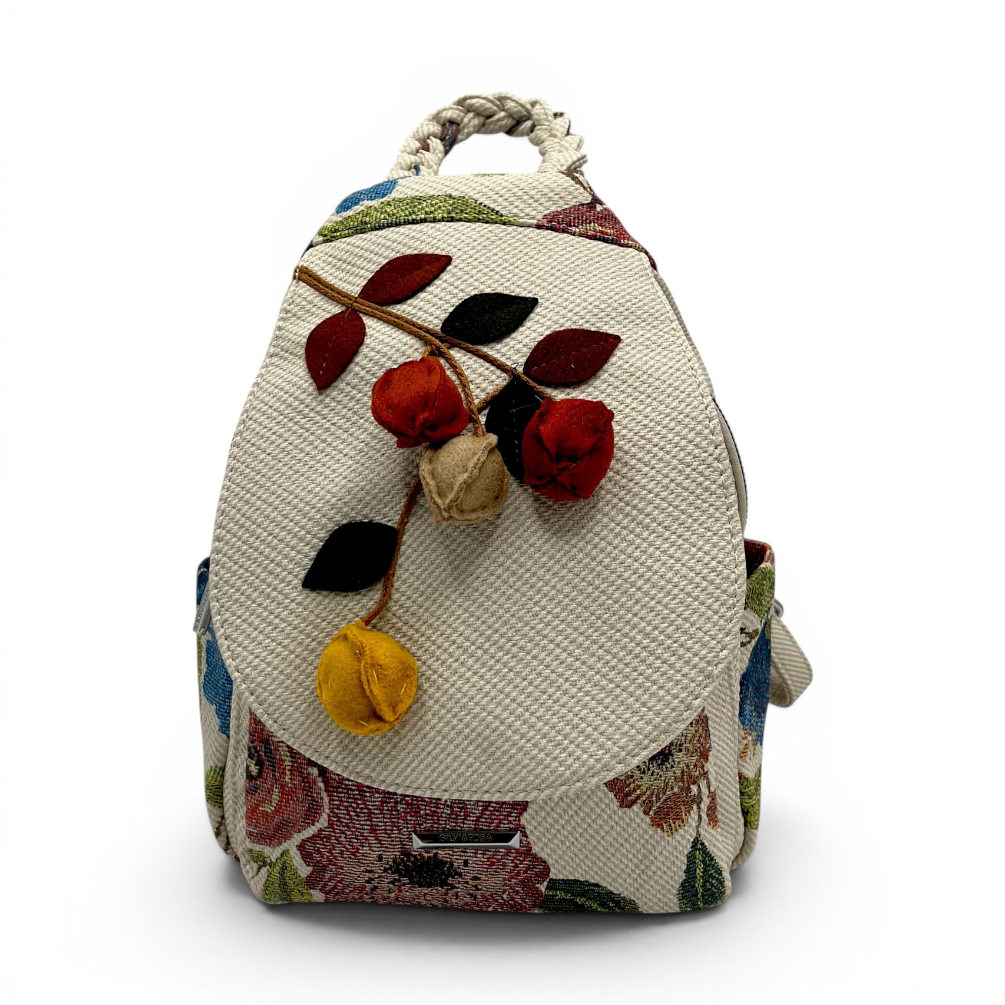 Rucsac damă Silvia Rosa Beige SR25-093B5 – design floral delicat și stil casual elegant