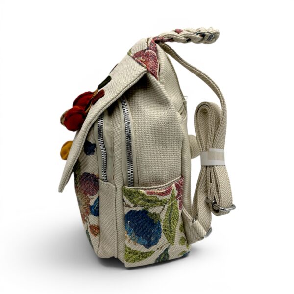 Rucsac damă Silvia Rosa Beige SR25-093B5 – design floral delicat și stil casual elegant
