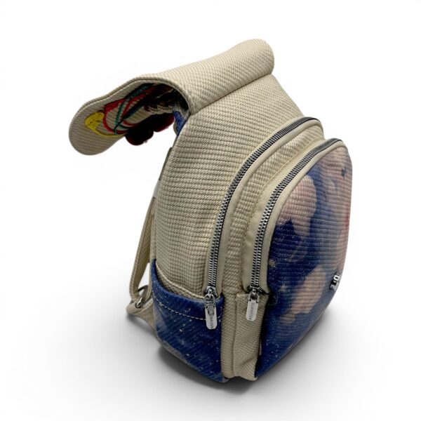 Rucsac damă Silvia Rosa Beige SR25-095B1 – design floral artistic și stil casual boem