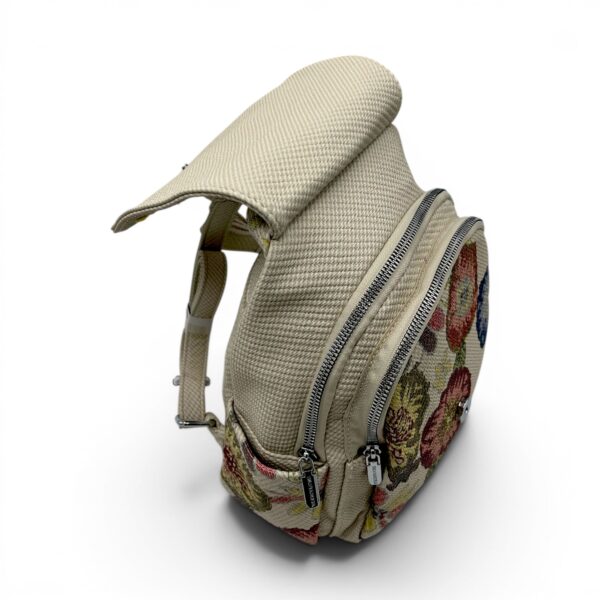 Rucsac damă Silvia Rosa Beige SR25-095B3 – design floral artistic și stil casual boem