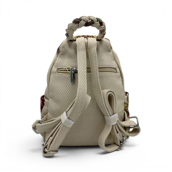 Rucsac damă Silvia Rosa Beige SR25-095B3 – design floral artistic și stil casual boem