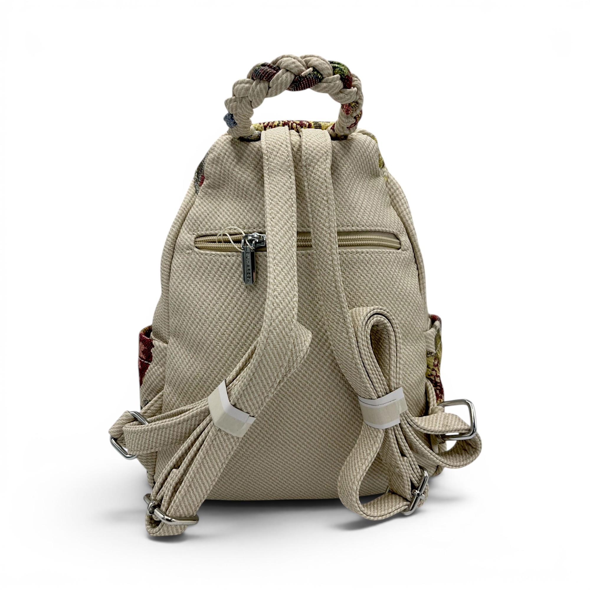 Rucsac damă Silvia Rosa Beige SR25-095B3 – design floral artistic și stil casual boem