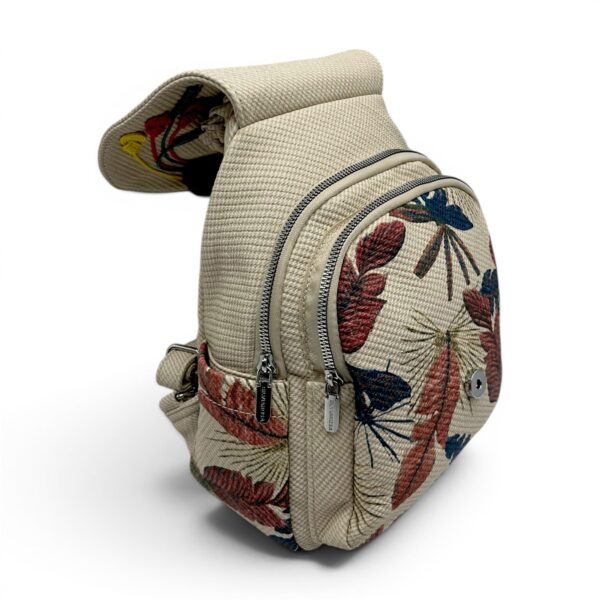 Rucsac damă Silvia Rosa Beige SR25-095B4 – design floral artistic și stil casual boem