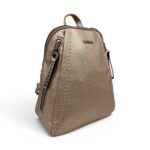 Rucsac damă Silvia Rosa SR6634-L.Gold – design modern și eleganță practică, aspect metalizat champagne