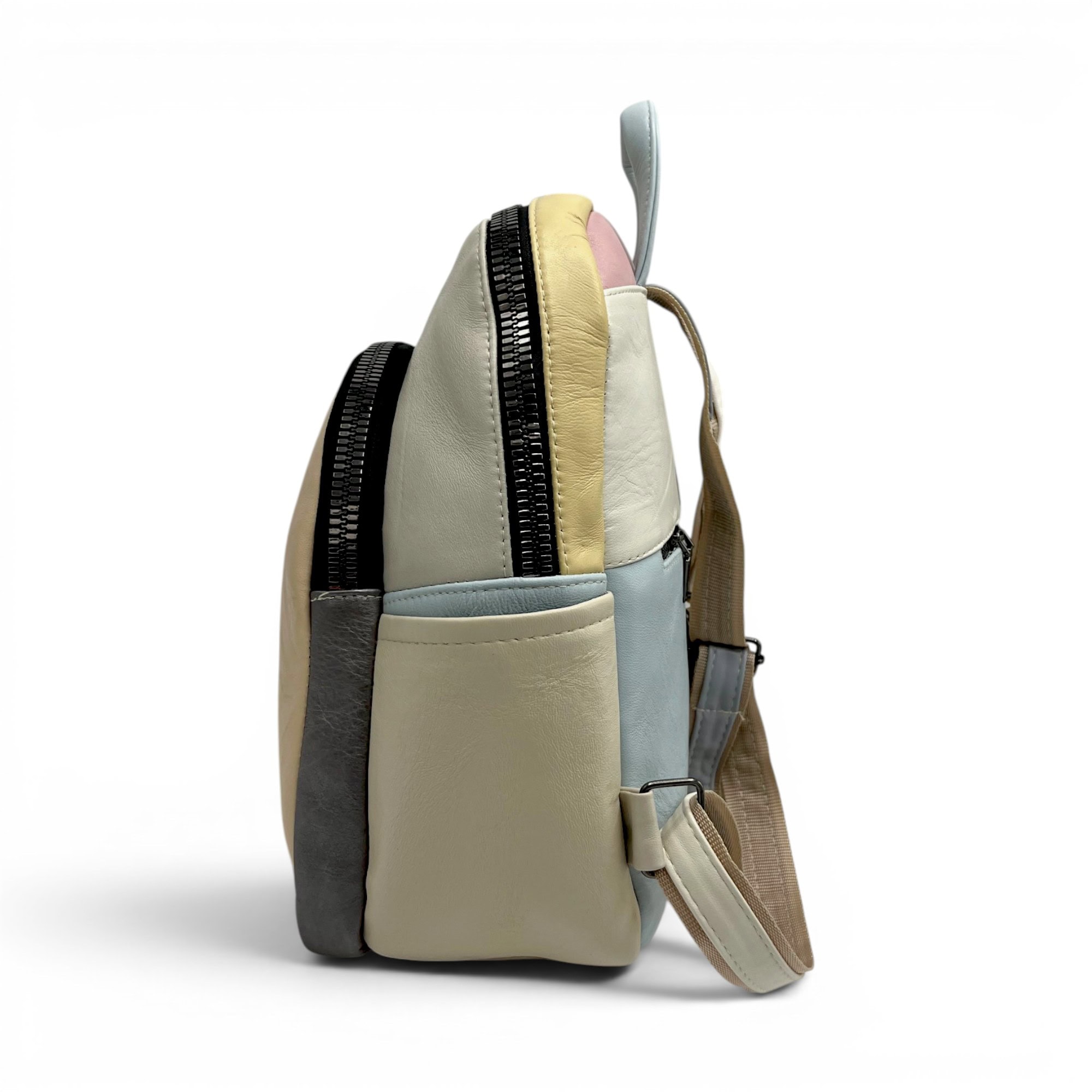 Rucsac damă din piele naturală Selina Unique S100-26 – eleganță pastel și funcționalitate pentru fiecare zi