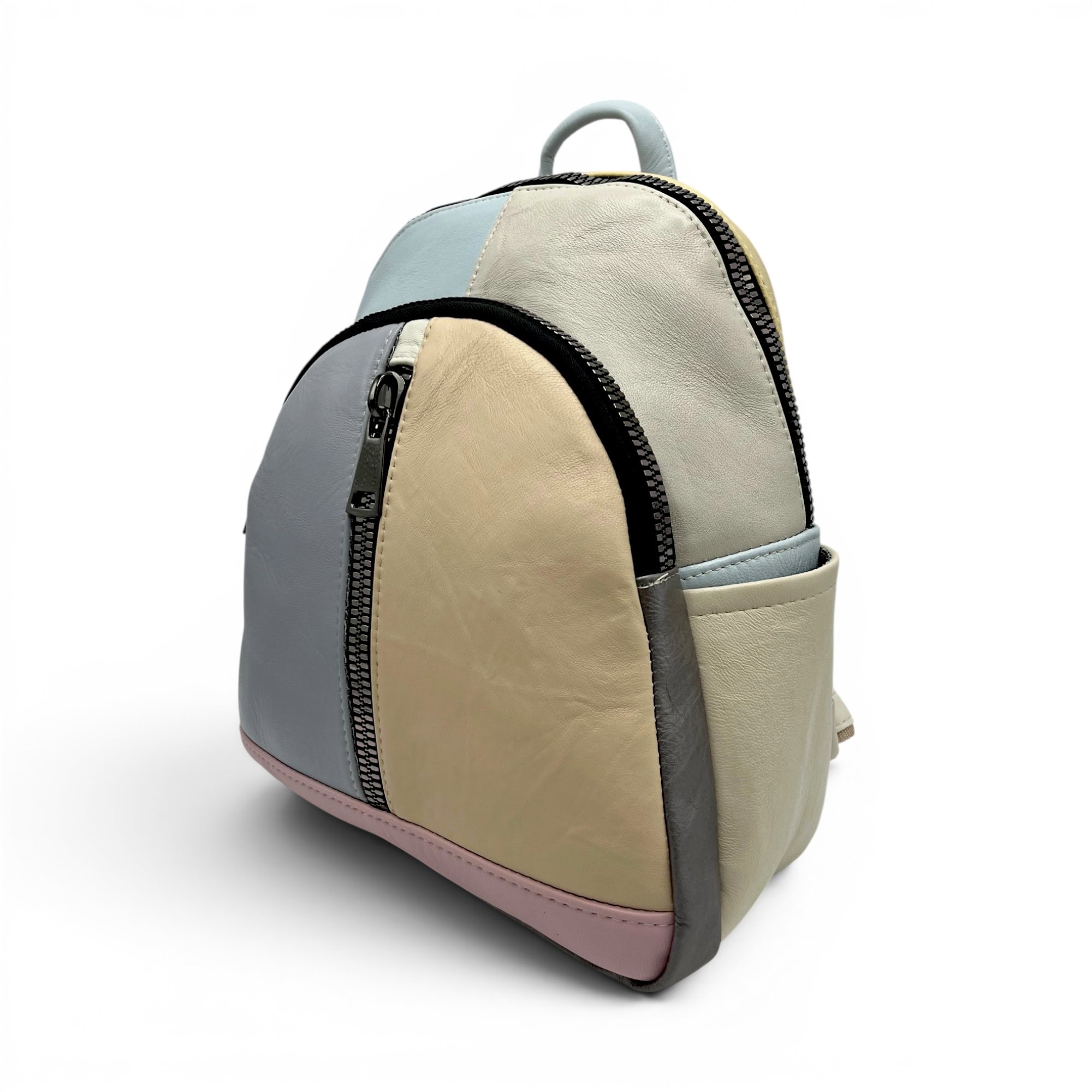 Rucsac damă din piele naturală Selina Unique S100-26 – eleganță pastel și funcționalitate pentru fiecare zi