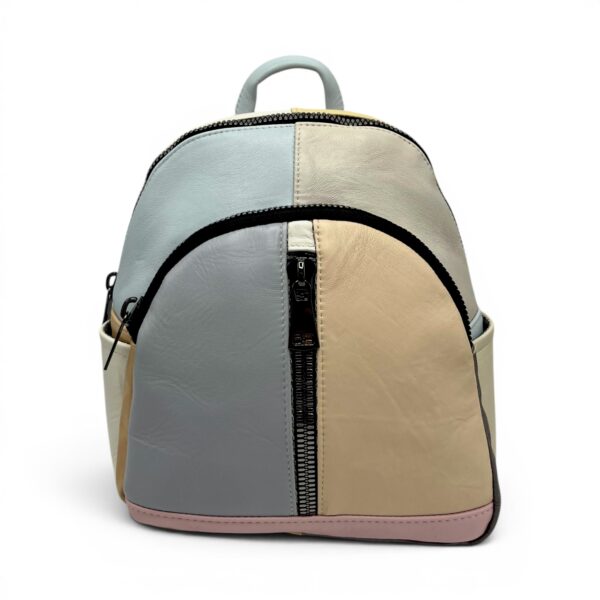 Rucsac damă din piele naturală Selina Unique S100-26 – eleganță pastel și funcționalitate pentru fiecare zi