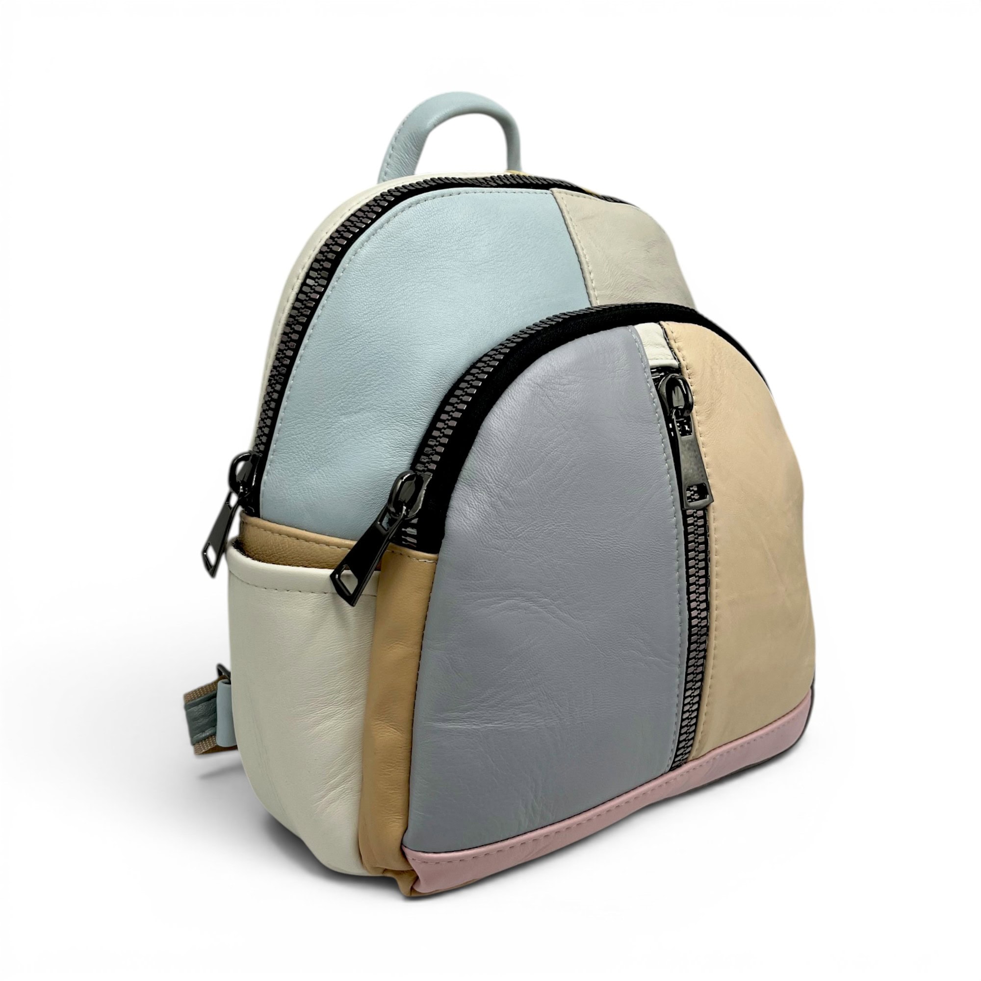 Rucsac damă din piele naturală Selina Unique S100-26 – eleganță pastel și funcționalitate pentru fiecare zi