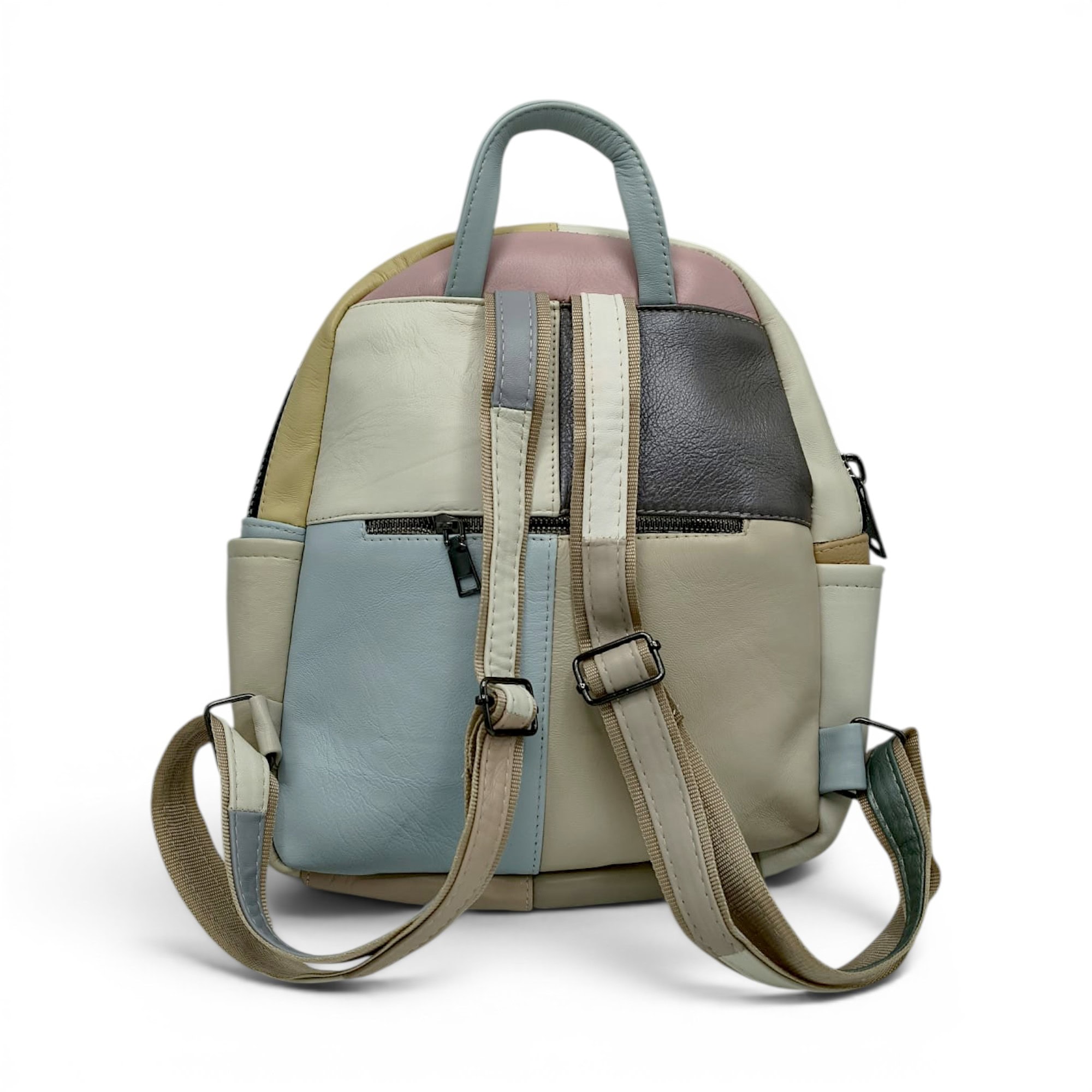 Rucsac damă din piele naturală Selina Unique S100-26 – eleganță pastel și funcționalitate pentru fiecare zi