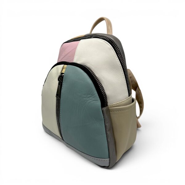 Rucsac damă din piele naturală Selina Unique S100-27 – rafinament pastel și organizare practică