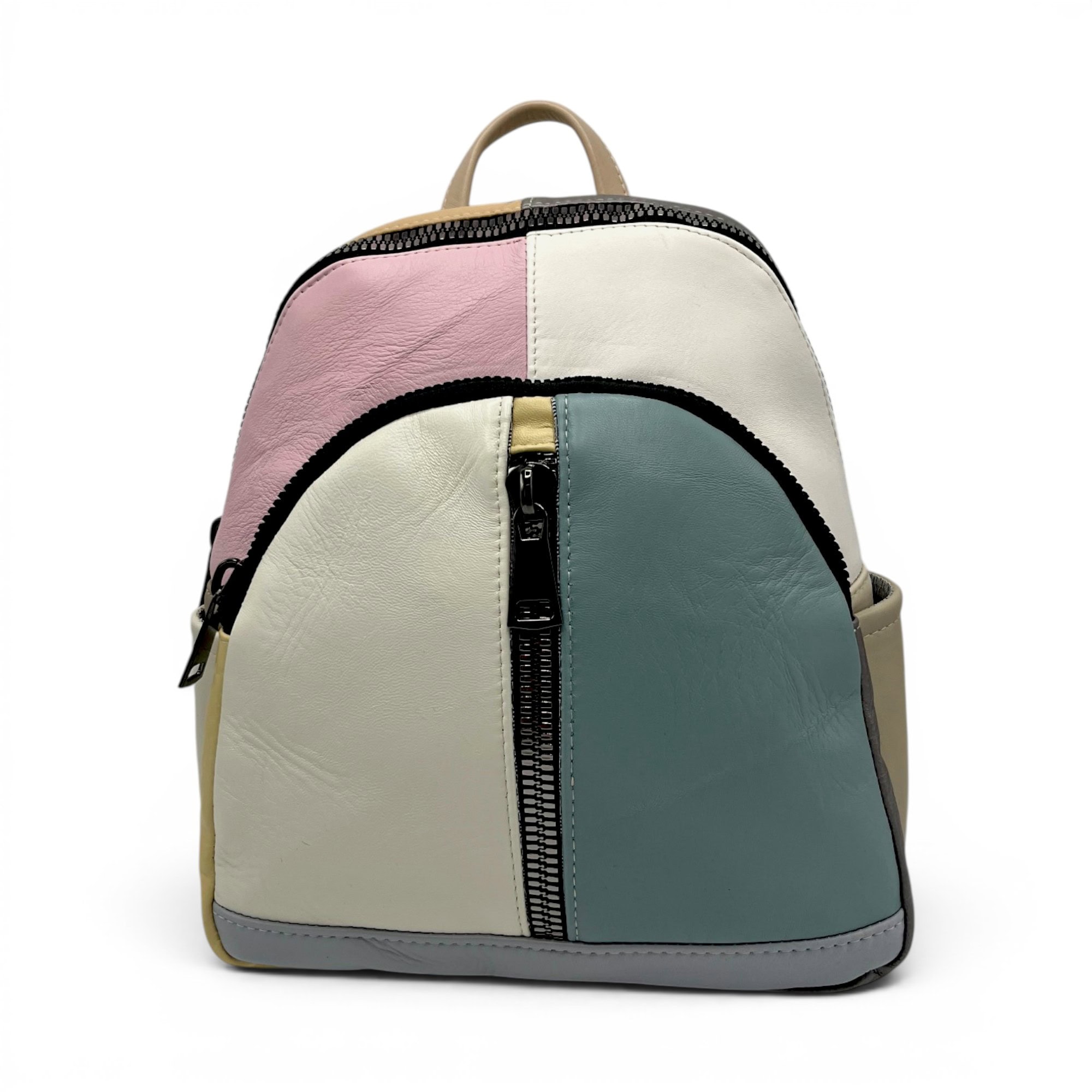 Rucsac damă din piele naturală Selina Unique S100-27 – rafinament pastel și organizare practică