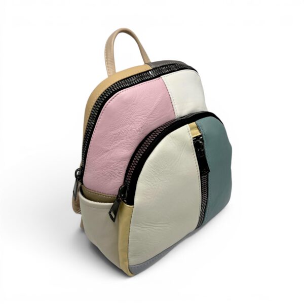 Rucsac damă din piele naturală Selina Unique S100-27 – rafinament pastel și organizare practică