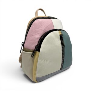 Rucsac damă din piele naturală Selina Unique S100-27 – rafinament pastel și organizare practică