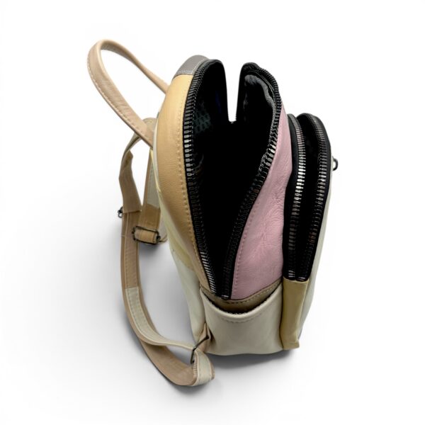 Rucsac damă din piele naturală Selina Unique S100-27 – rafinament pastel și organizare practică