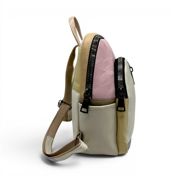 Rucsac damă din piele naturală Selina Unique S100-27 – rafinament pastel și organizare practică