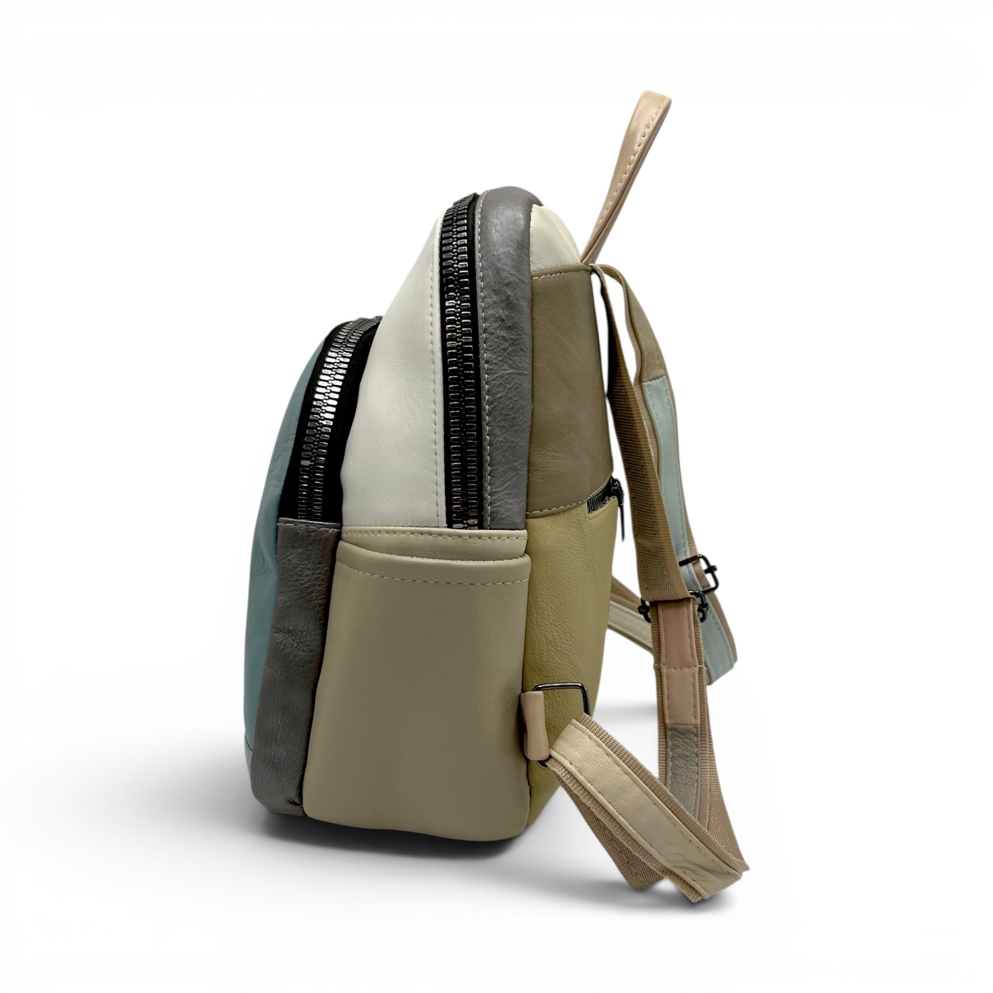 Rucsac damă din piele naturală Selina Unique S100-27 – rafinament pastel și organizare practică