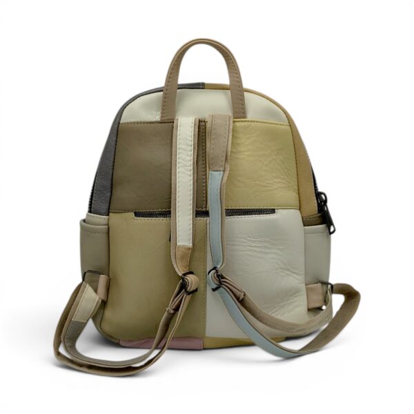 Rucsac damă din piele naturală Selina Unique S100-27 – rafinament pastel și organizare practică