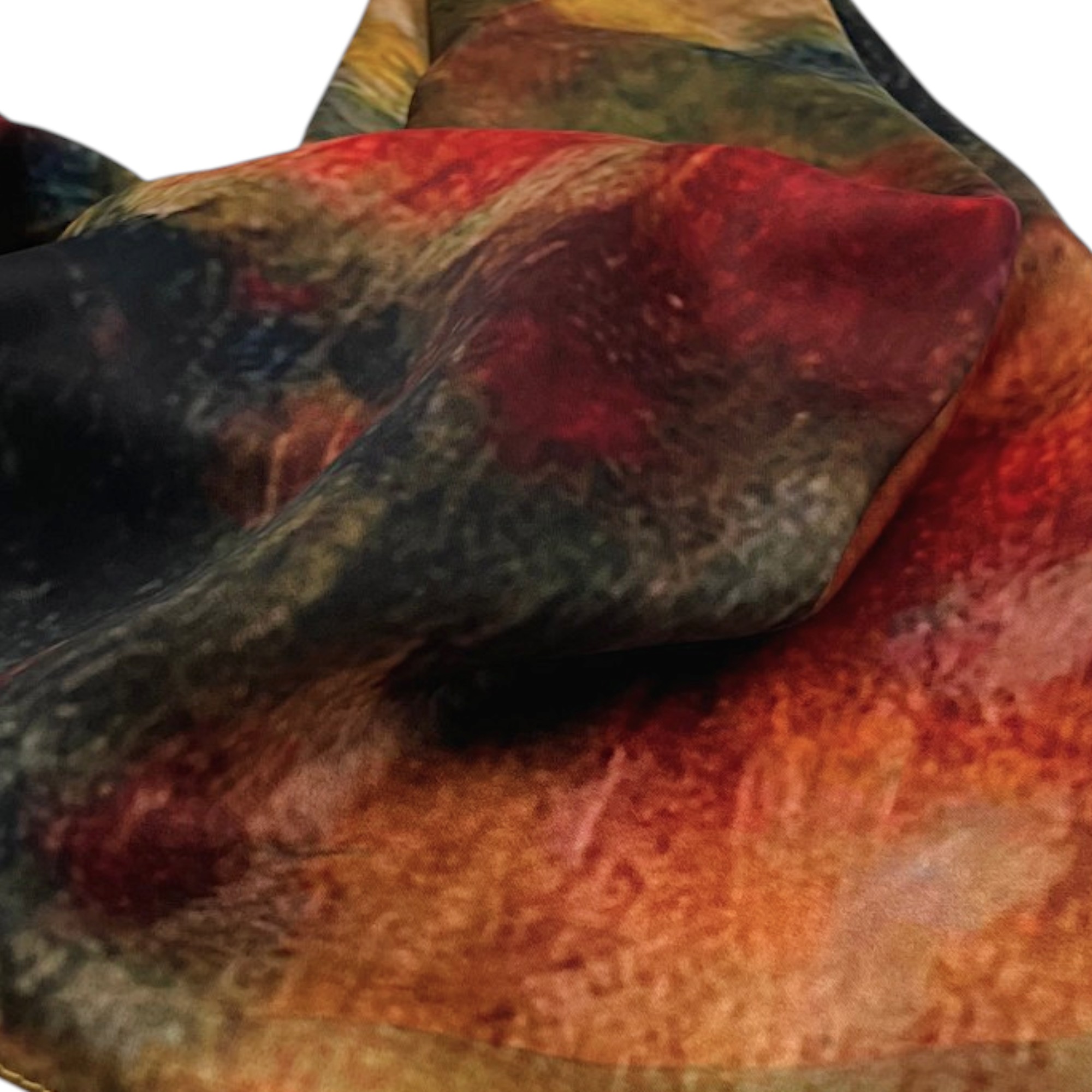 Batic damă din mătase 100% reversibil – Autumn Ember X11-12 – 70 × 70 cm, Cutie Cadou