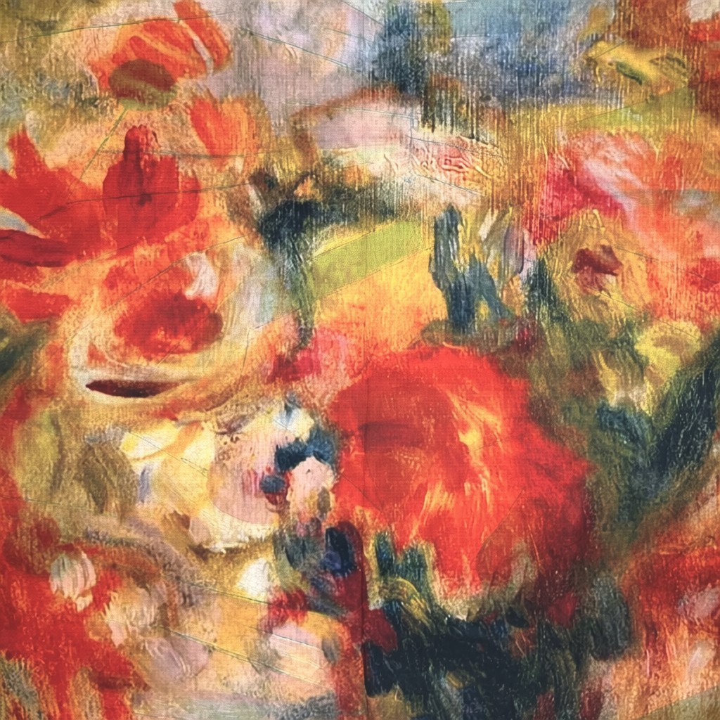 Batic damă din mătase 100% reversibil – Autumn Ember X11-12 – 70 × 70 cm, Cutie Cadou