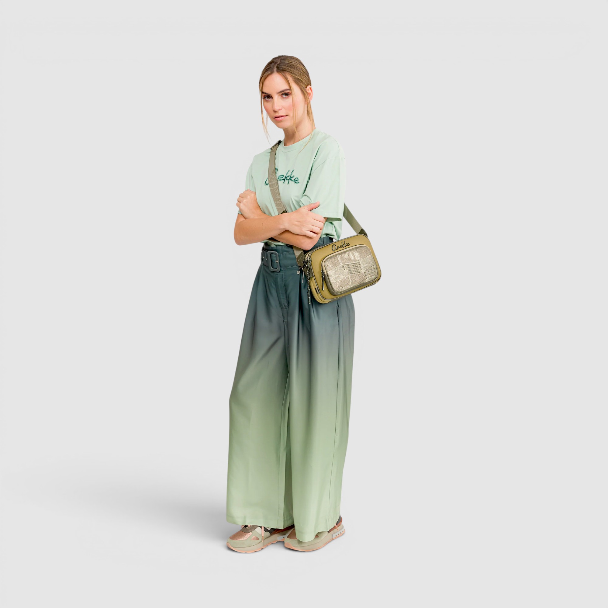 Geantă damă Anekke Branch 42643-547 – crossbody verde olive, inspirată de natură și libertate