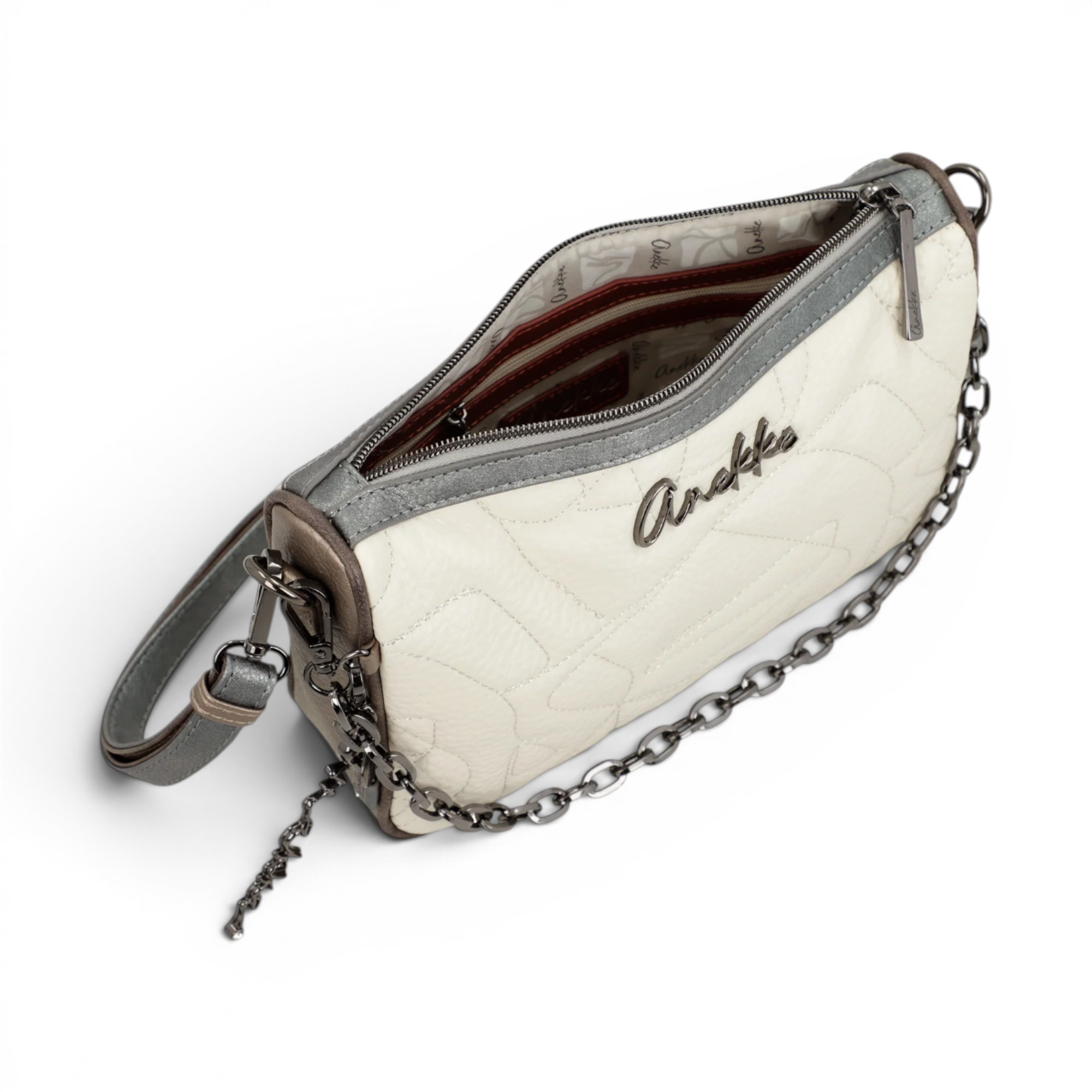 Geantă damă Anekke Essentials 42603-588-1 – crossbody bej, design practic și eleganță de zi cu zi