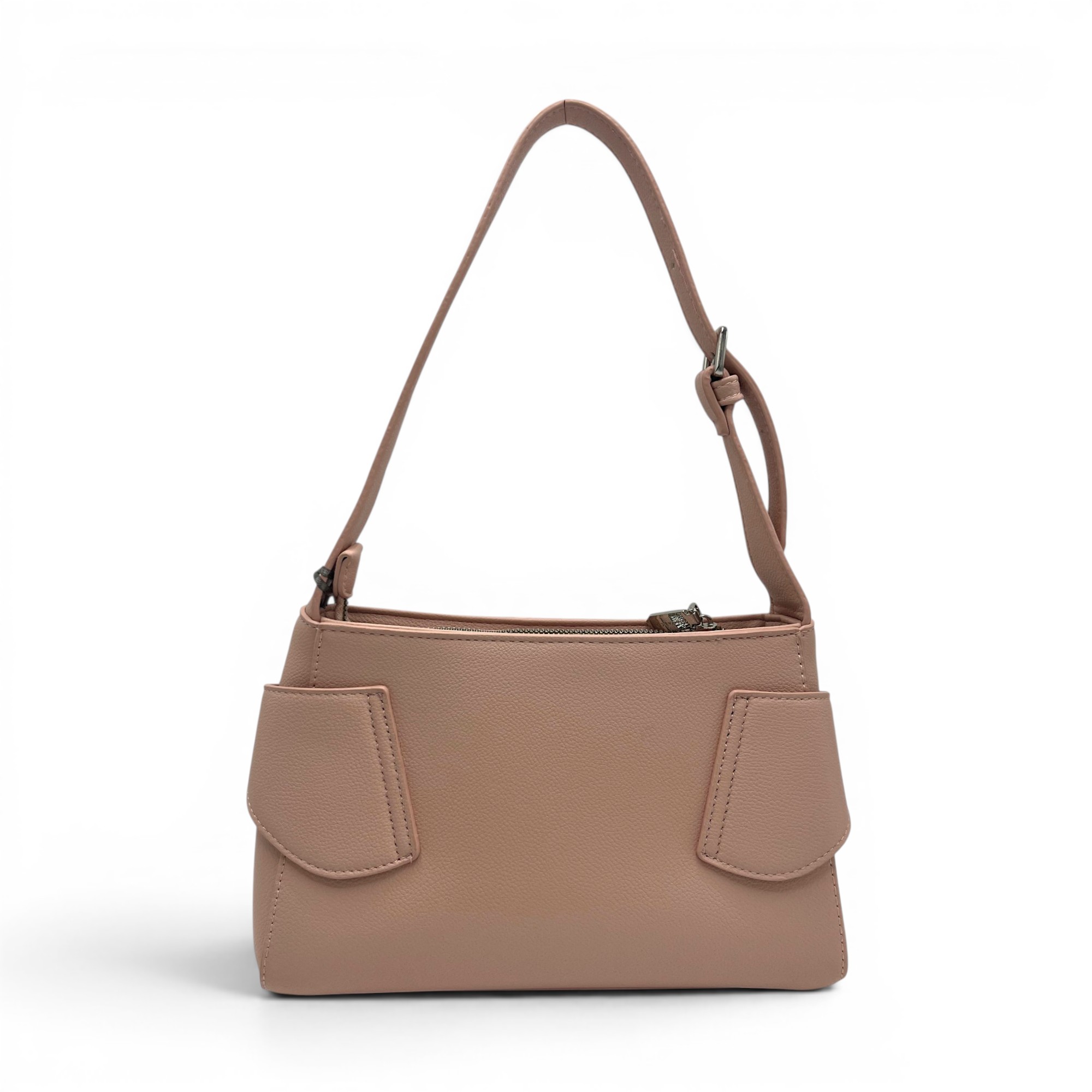 Geantă damă Diana&Co DHJ731-1 roz pudrat cu imprimeu floral – geantă de umăr și crossbody din piele ecologică, 25 × 18 × 10 cm