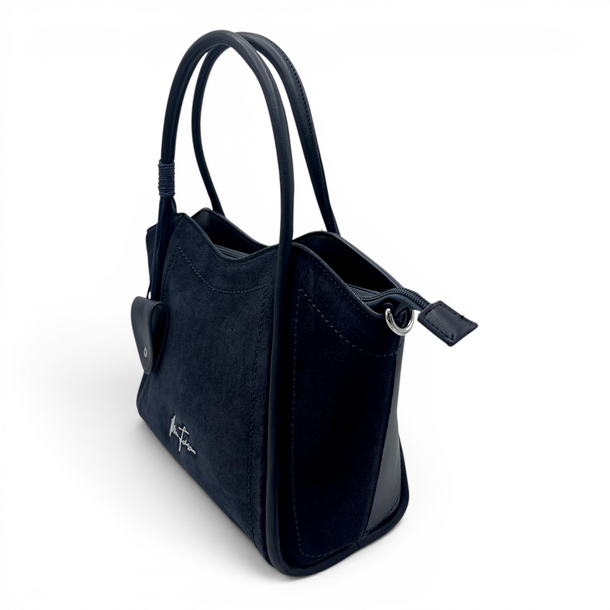 Geantă damă Velina Fabbiano VF25S-553 Bleumarin, compartimentare triplă, 32x24x15 cm