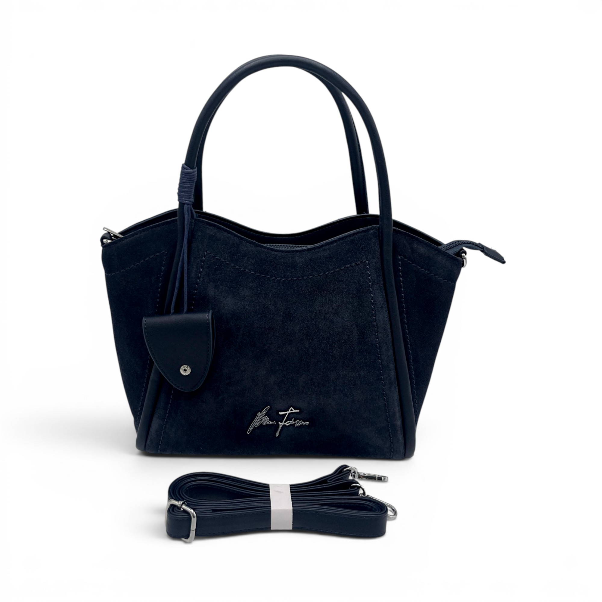 Geantă damă Velina Fabbiano VF25S-553 Bleumarin, compartimentare triplă, 32x24x15 cm