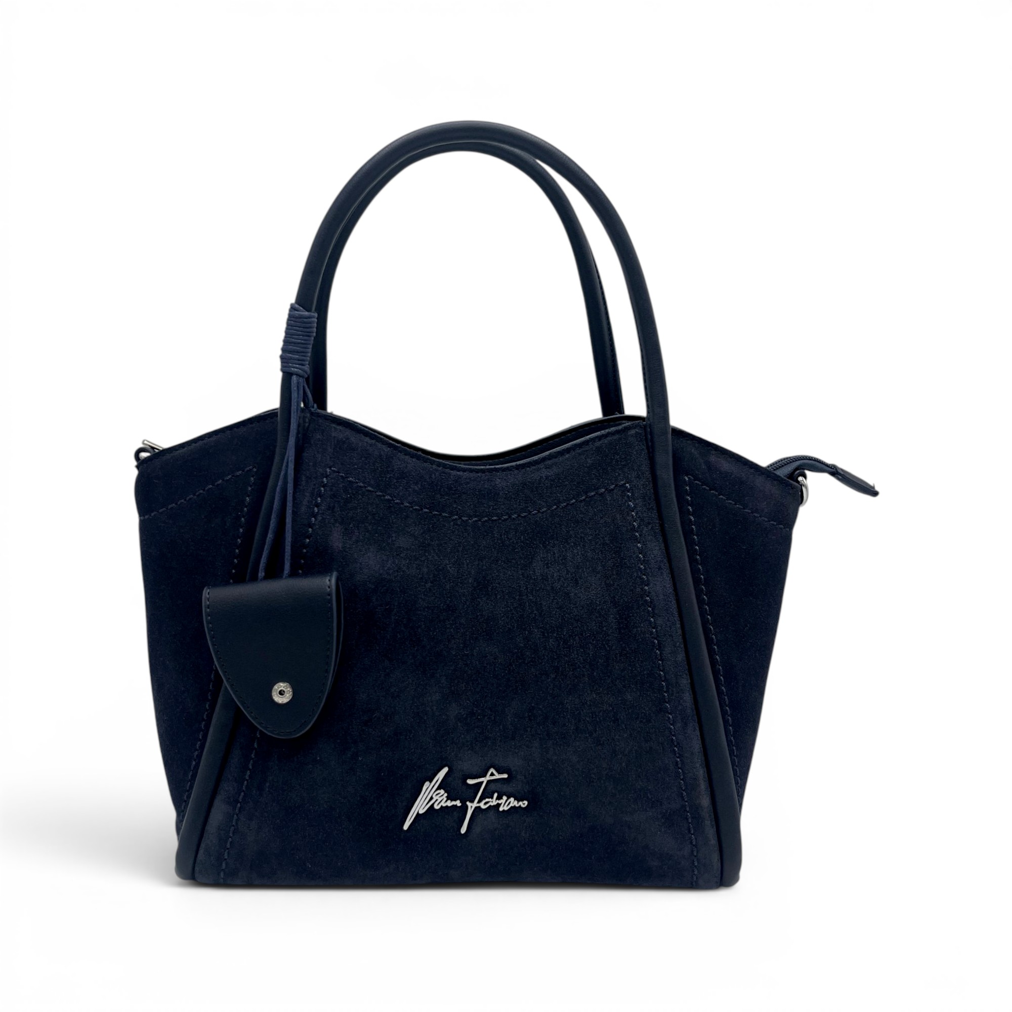 Geantă damă Velina Fabbiano VF25S-553 Bleumarin, compartimentare triplă, 32x24x15 cm