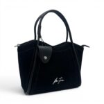 Geantă damă Velina Fabbiano VF25S-553 Negru, compartimentare triplă, 32x24x15 cm