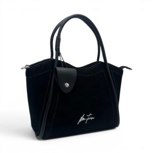 Geantă damă Velina Fabbiano VF25S-553 Negru, compartimentare triplă, 32x24x15 cm