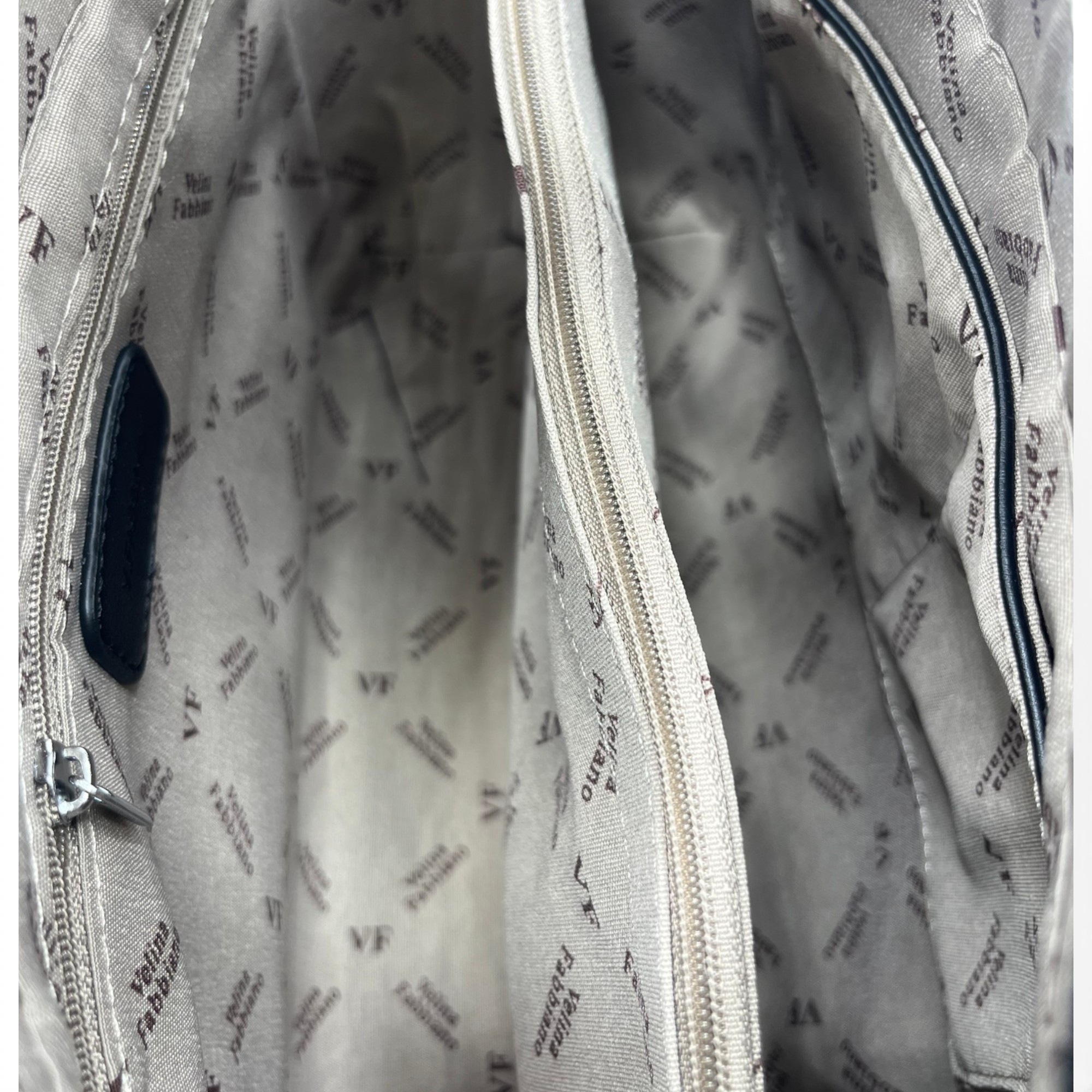 Geantă damă Velina Fabbiano VF25S-553 Negru, compartimentare triplă, 32x24x15 cm