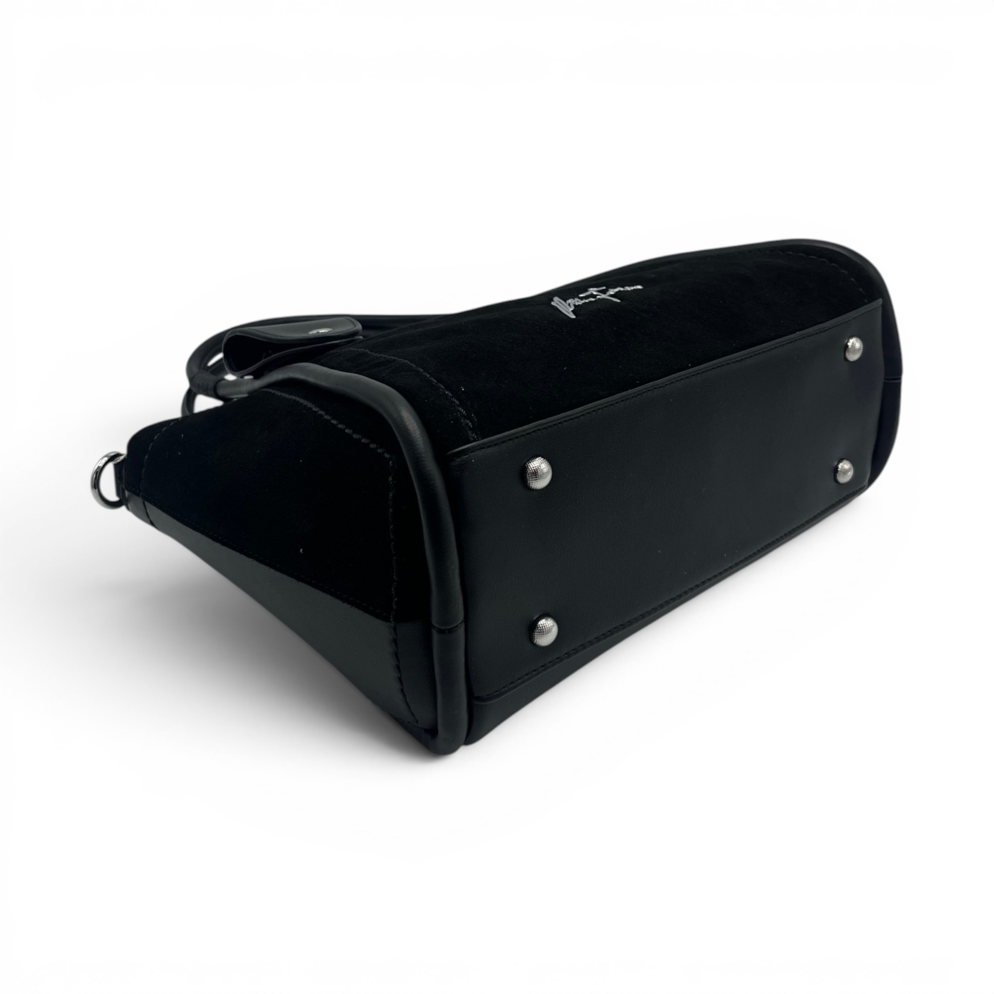 Geantă damă Velina Fabbiano VF25S-553 Negru, compartimentare triplă, 32x24x15 cm