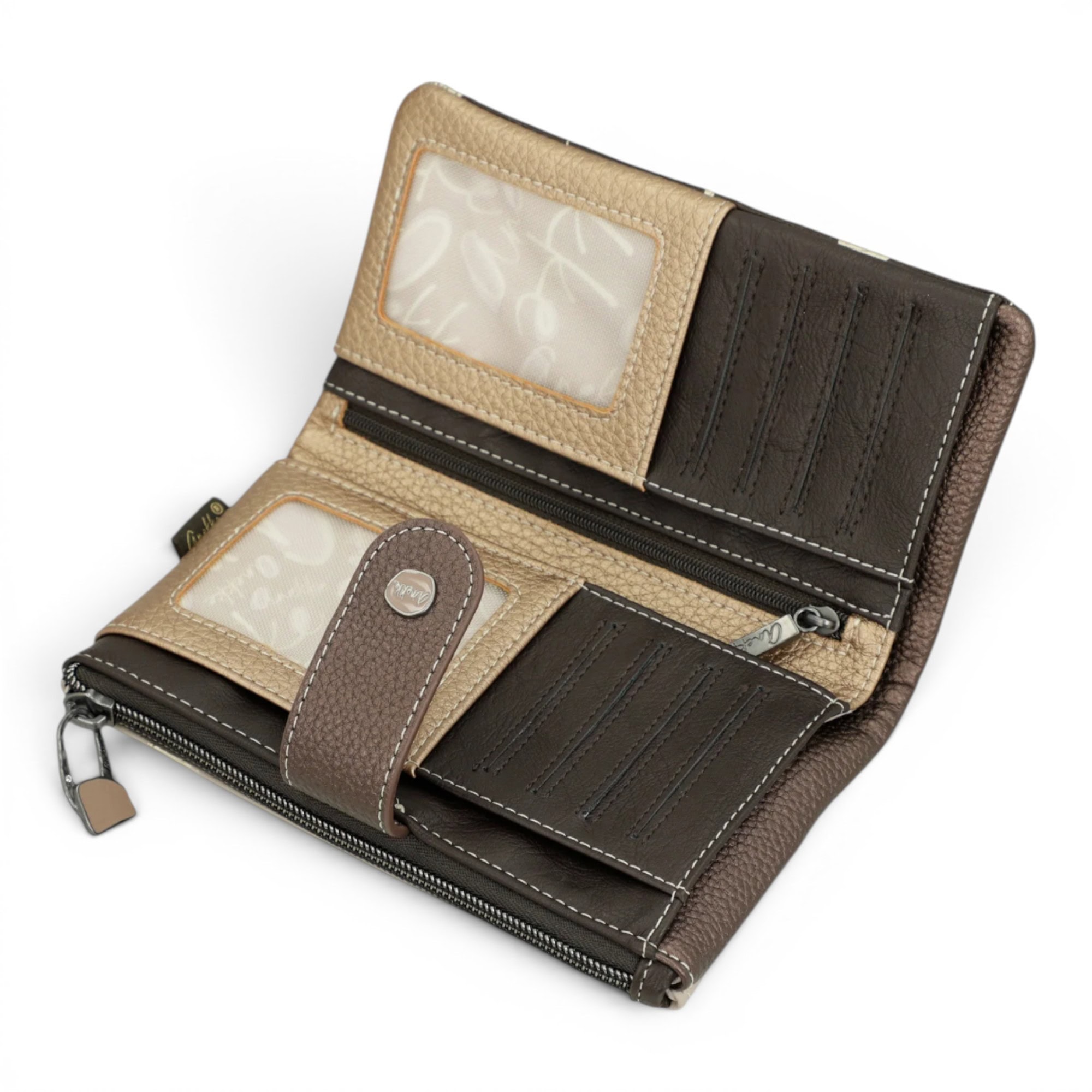 Portofel din piele, organizator pentru carduri și bani, design modern și durabil.