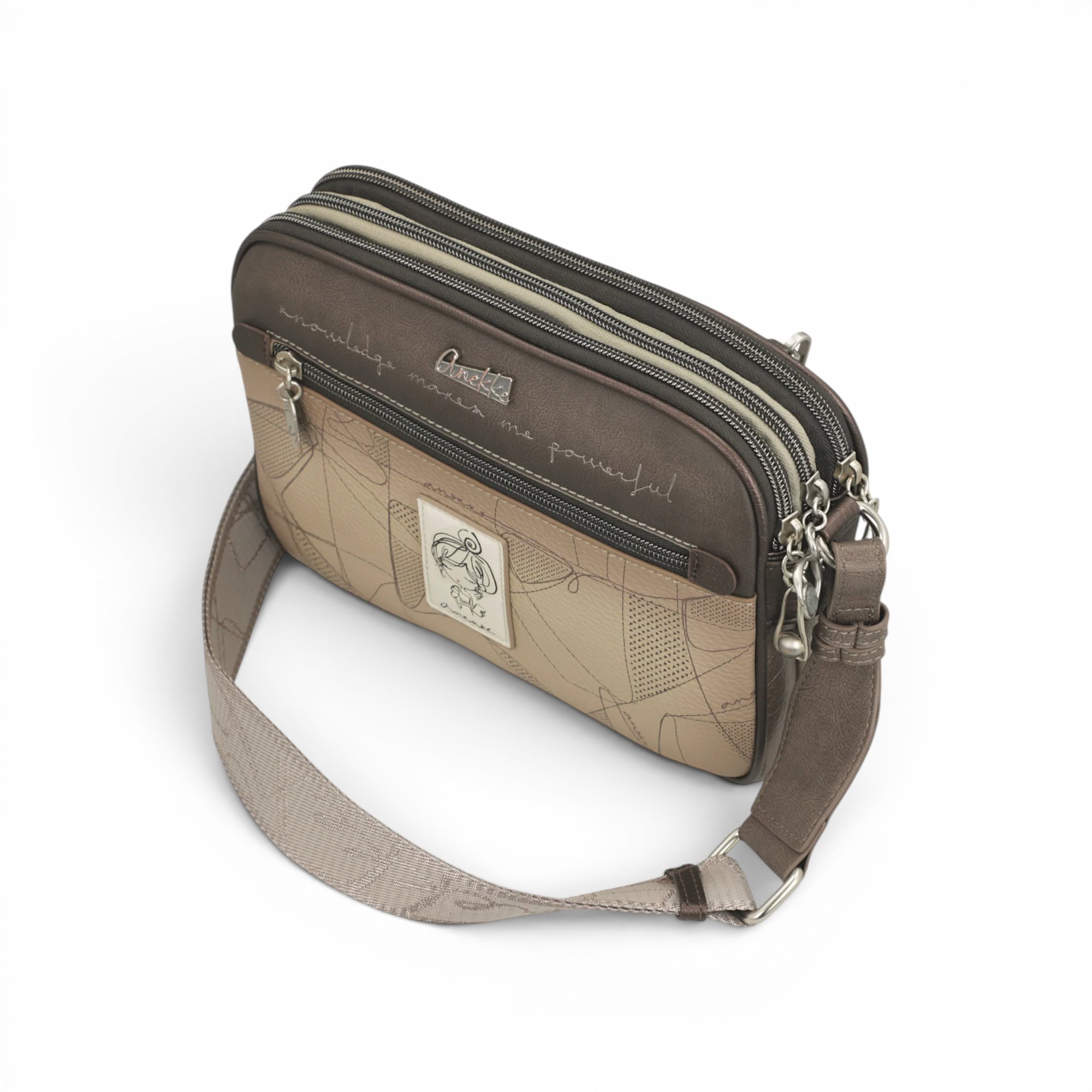 Geantă damă Anekke Auralis 42813-188 – crossbody medie cu 3 compartimente