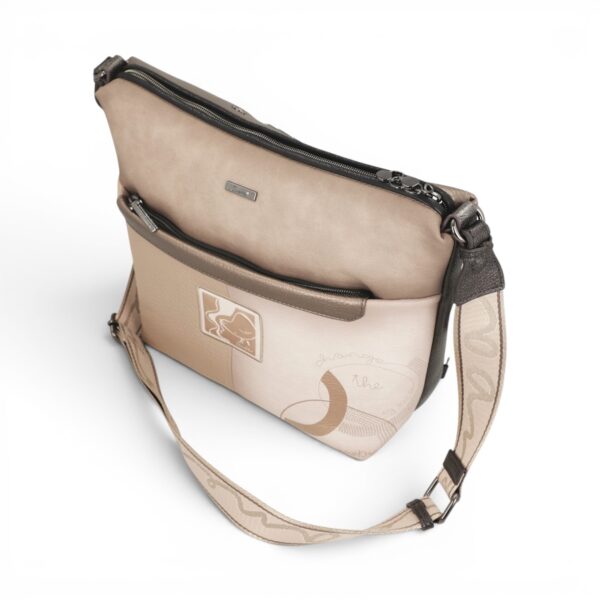 Geantă damă Anekke Eikon 42753-248 – crossbody medie cu imprimeu artistic și curea reglabilă