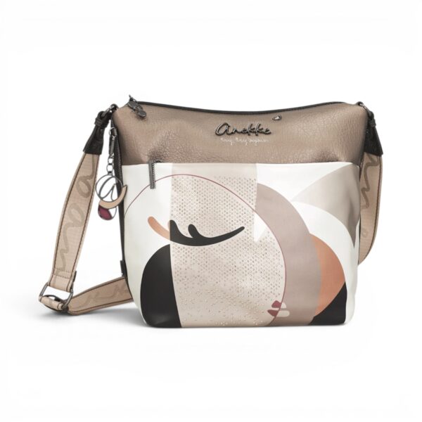 Geantă damă Anekke Eikon 42753-248 – crossbody medie cu imprimeu artistic și curea reglabilă