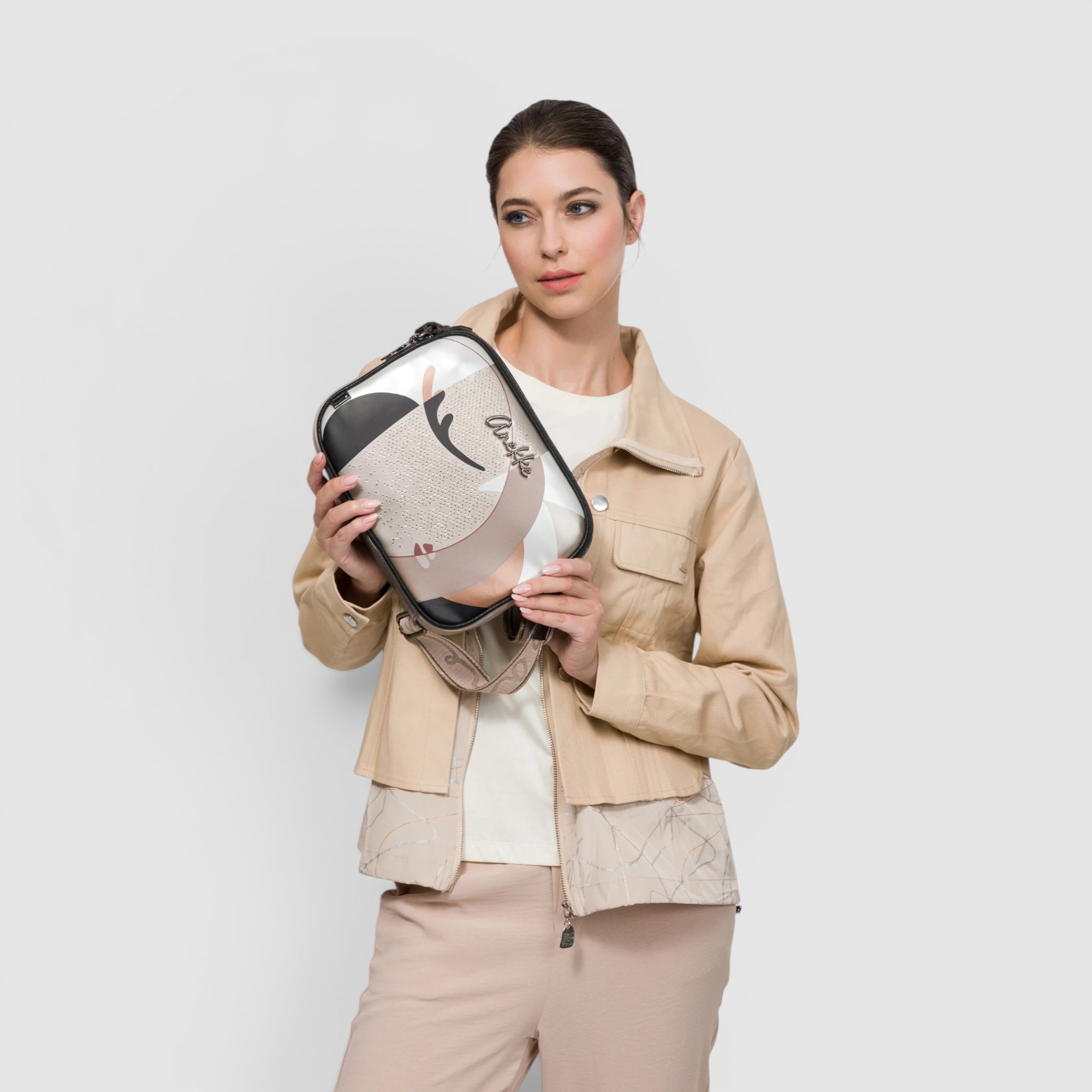 Geantă damă Anekke Eikon 42753-516 – crossbody medie cu două compartimente, 28 × 20 × 8 cm