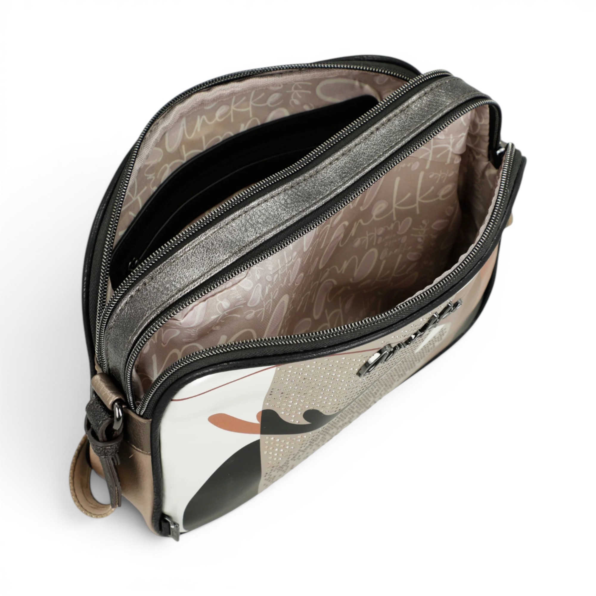 Geantă damă Anekke Eikon 42753-516 – crossbody medie cu două compartimente, 28 × 20 × 8 cm