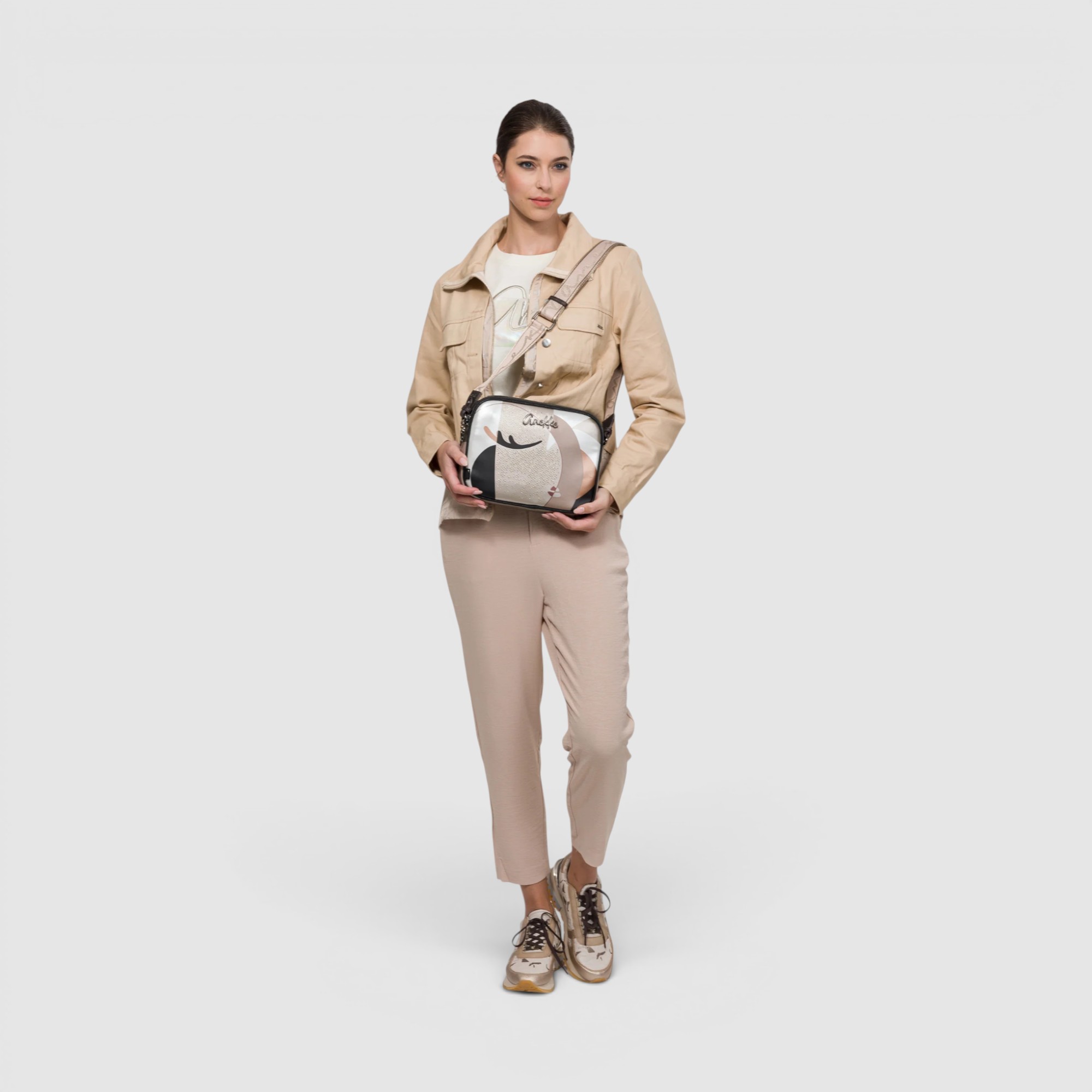 Geantă damă Anekke Eikon 42753-516 – crossbody medie cu două compartimente, 28 × 20 × 8 cm