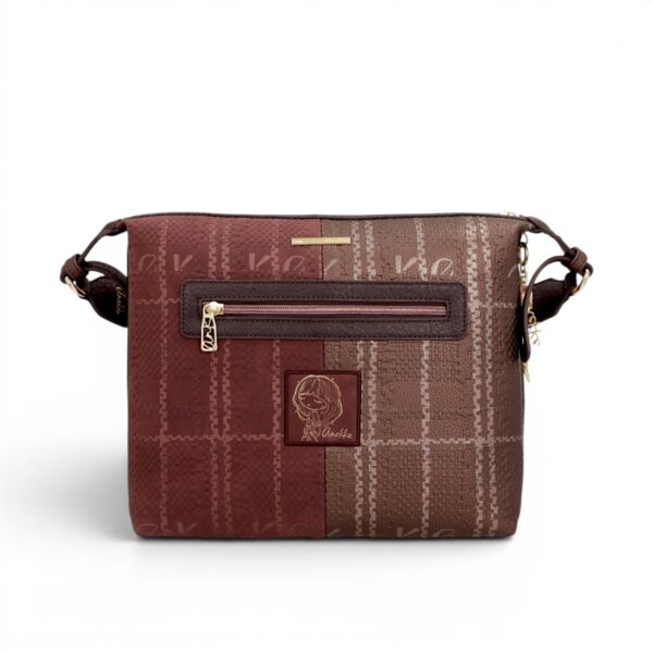 Geantă damă Anekke Essence 43643-249 Burgundy – crossbody mare cu buzunare frontale, 29 × 24 × 10 cm