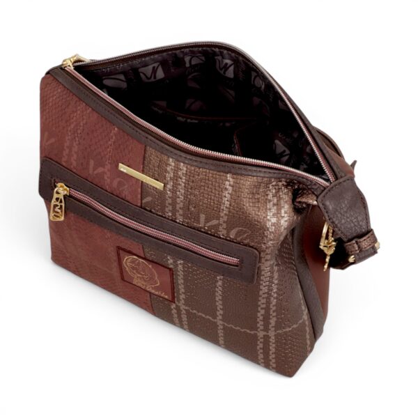 Geantă damă Anekke Essence 43643-249 Burgundy – crossbody mare cu buzunare frontale, 29 × 24 × 10 cm