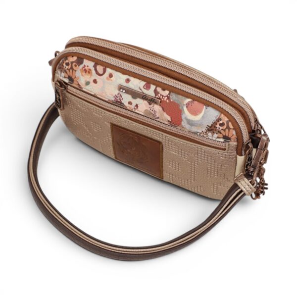 Geantă damă Anekke Essence 43653-445 – crossbody mică cu 3 compartimente, 20 × 15 × 6 cm