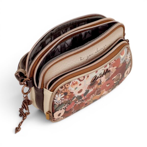Geantă damă Anekke Essence 43653-445 – crossbody mică cu 3 compartimente, 20 × 15 × 6 cm