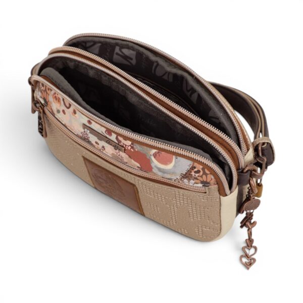 Geantă damă Anekke Essence 43653-445 – crossbody mică cu 3 compartimente, 20 × 15 × 6 cm