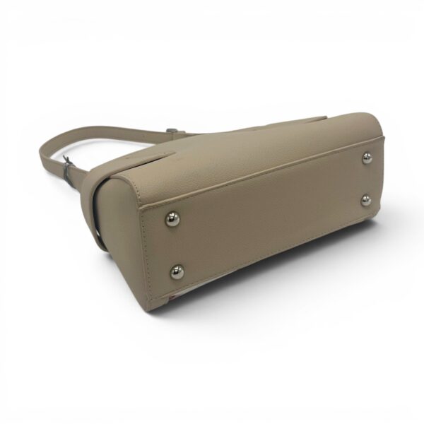Geantă damă Diana&Co DHJ731-1 bej perlat cu imprimeu floral - geantă de umăr și crossbody din piele ecologică, 25 × 18 × 10 cm