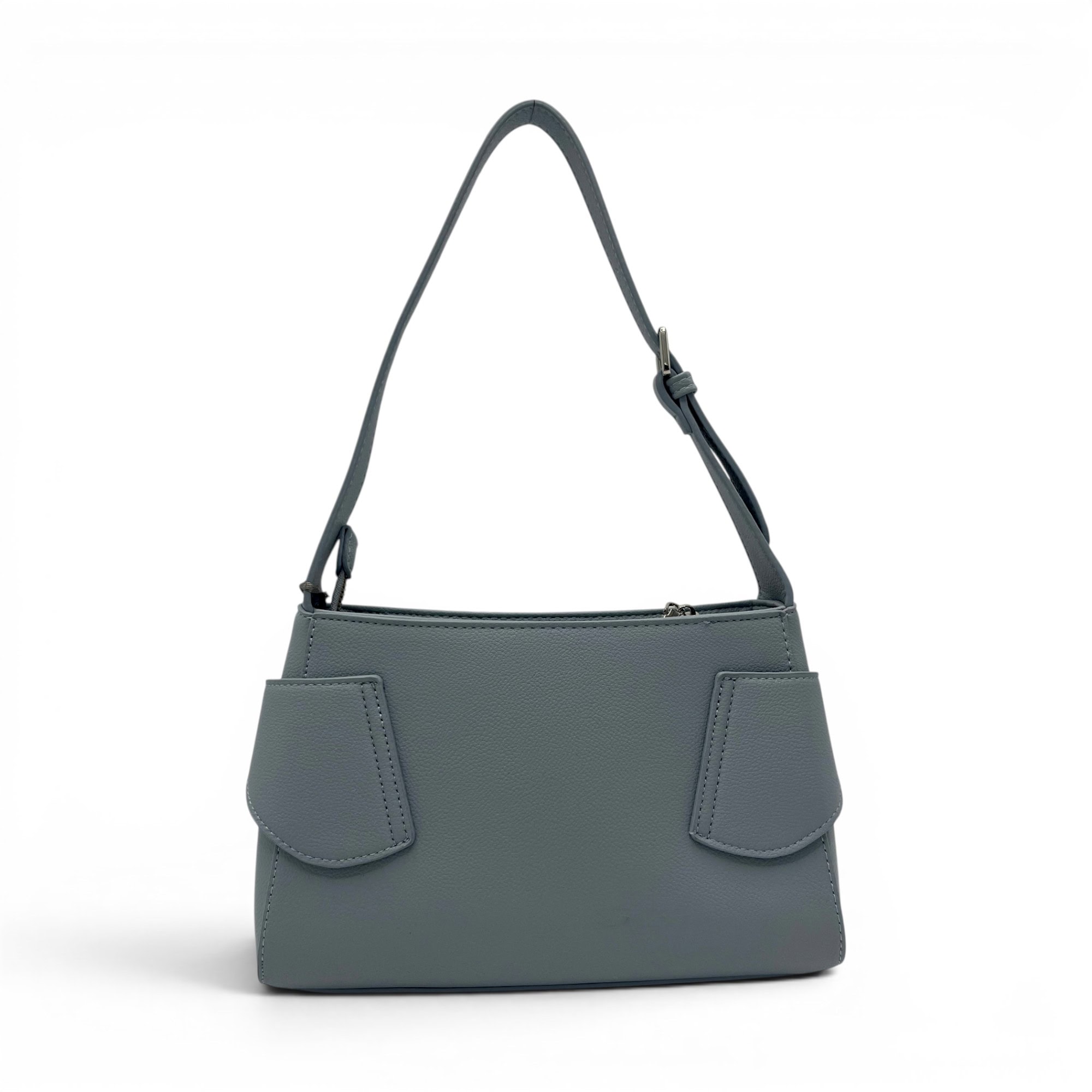 Geantă damă Diana&Co DHJ731-1 light bleu cu imprimeu floral – geantă de umăr și crossbody din piele ecologică, 25 × 18 × 10 cm