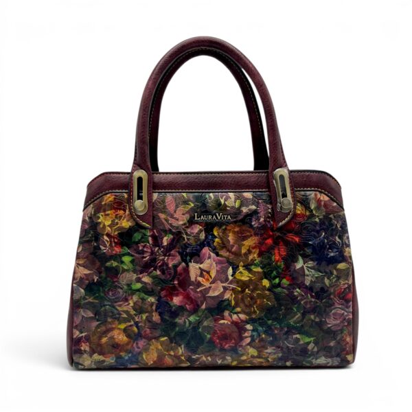 Geantă de mână și crossbody florală Laura Vita ARAMIS 10 Wine.