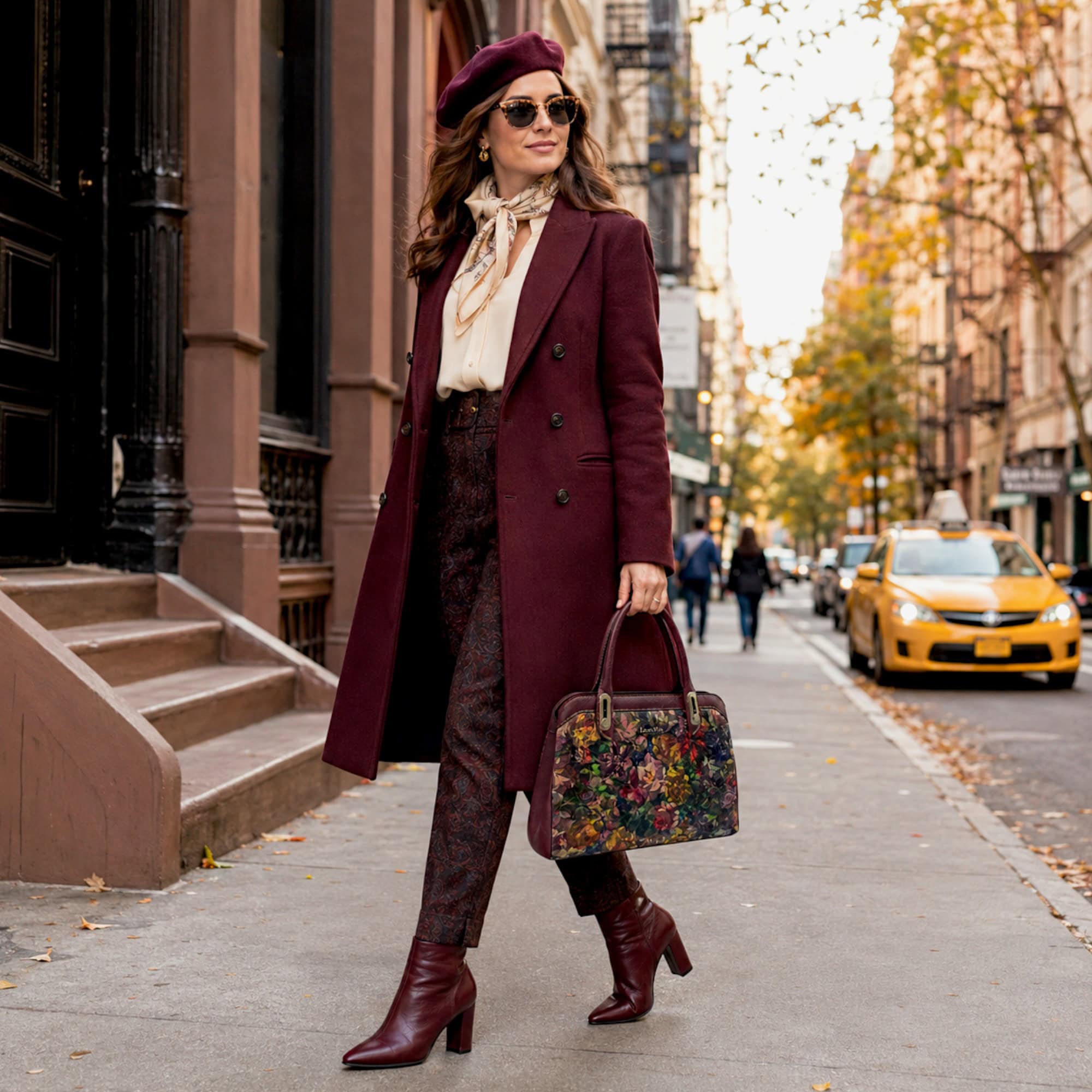 Geantă de mână și crossbody Laura Vita ARAMIS 10 Wine.