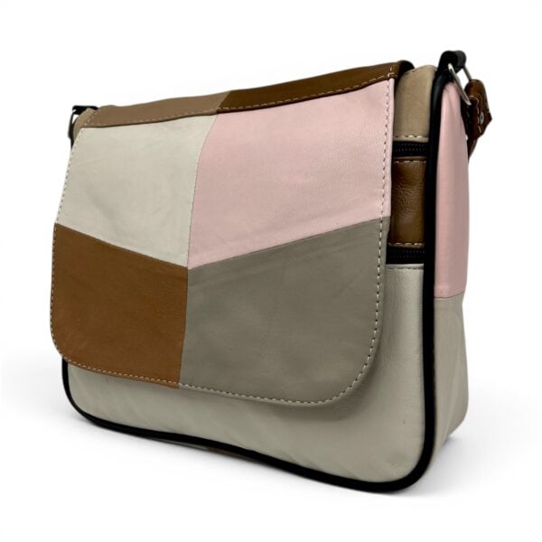 Geantă damă unicat Lucia R45-C77 – crossbody din piele naturală multicoloră